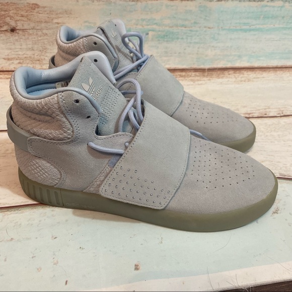 adidas Tubular Invader Strap Easy Blue Tennis Shoe size 10 - Picture 5 of 10